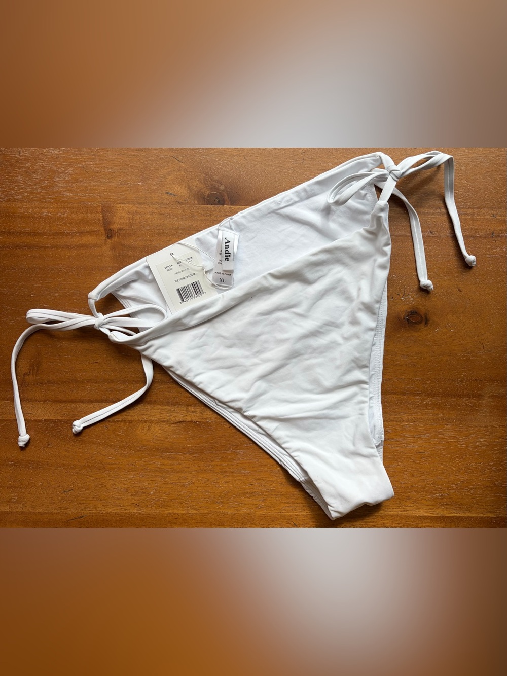 Andie White Tie-Side Bikini Bottom